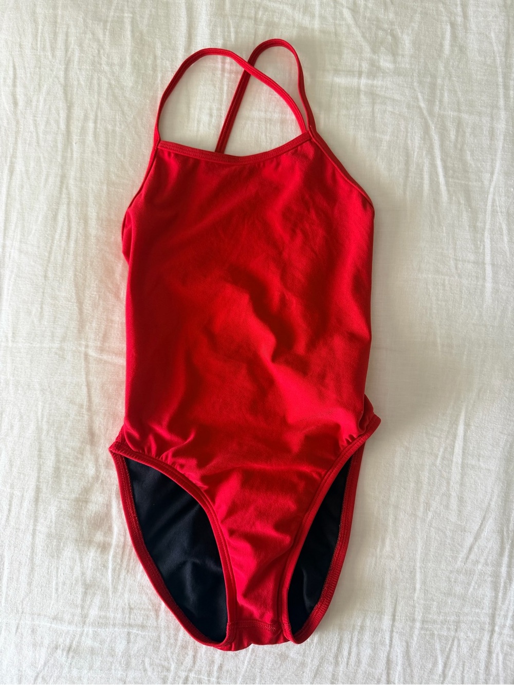 Jolyn Brandon 24 Clothing Girls' Bright Red One-Piece Swimsuit